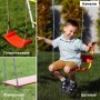 Детский спортивный комплекс для дачи ROMANA Веселая лужайка - 2 качели пластиковые