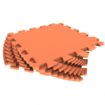 Модульное покрытие Экополимеры оранжевый 33х33 9шт